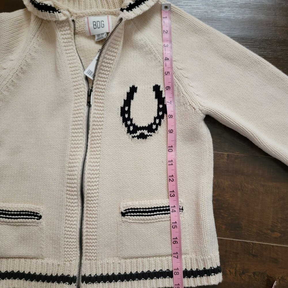 Urban Outfitters BDG Horse Knit Cardigan Women XS Intarsia Country Western Prep - Picture 7 of 7